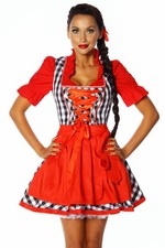 12106 Damen Dirndl Kostüm rot