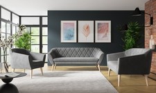 Modernes velours sofa - velours, 3