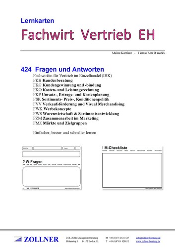 Lernkarten fachwirt - -,
