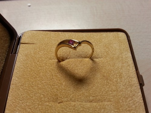 Ring rubin silber 835 000 - in, 835/000