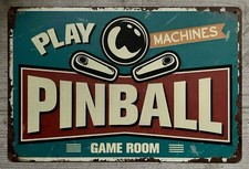 Pinball Flipper Blechschild