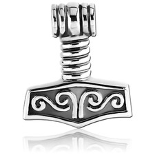 Ketten Anhänger kleiner Thors Hammer Mjölnir Edelstahl 316L Edelstahlschmuck