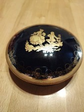 Porzellan Dose Koboldblau Limoges France