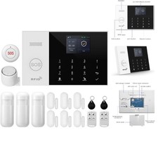 Drahtlose 4G Alarmanlage Haus, WLAN Alarmanlage Wohnung mit APP-Benachrichtig...