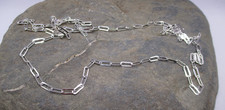 Edle Gliederkette Paperclip 925 Silber 80 cm Italien Damen Bettelkette 8 x 3 mm