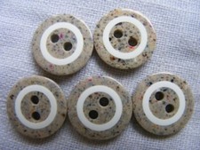 ca 1,5 cm braun Set Knopf 5