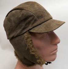 TOP Lederkappe NEU Pelzfutter LEDER Hochwertig BIBERLAMM Rarität GRÖSSE 56  TOP*