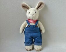 Elefun Hase Granulat Jeanshose & Halstuch Polen Stofftier Plüschtier (T184)