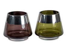 Formano Windlicht  Silberrand