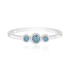 Blauer Diamant Sterling Silber