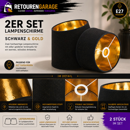 Navaris lampenschirm 2er set - lampenschirm,