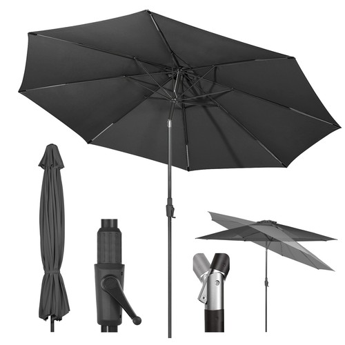 350cm sonnenschirm mit - 350cm, kurbel