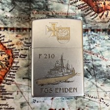 Original Fregatte Emden Zippo F210 Sturmfeuerzeug mit Gravur Unikat