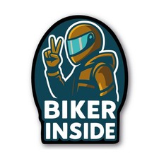 Biker Inside Sticker