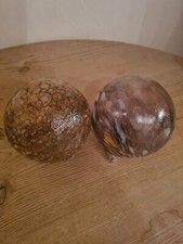 2 Glaskugeln, mundgeblasen Eisch, Durchmesser 13cm
