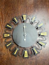 Staiger Chrometron Wanduhr Quarz Edelstahl Schwarz SELTEN