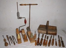 KONVOLUT WERKZEUG STELLMACHER ZIMMERMANN STECHBEITEL HOBEL HANDBOHRER DDR DEKO ?