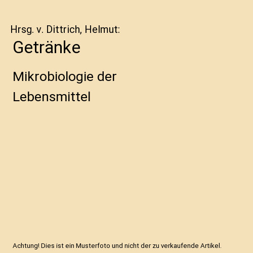 Getränke mikrobiologie der - mikrobiologie,