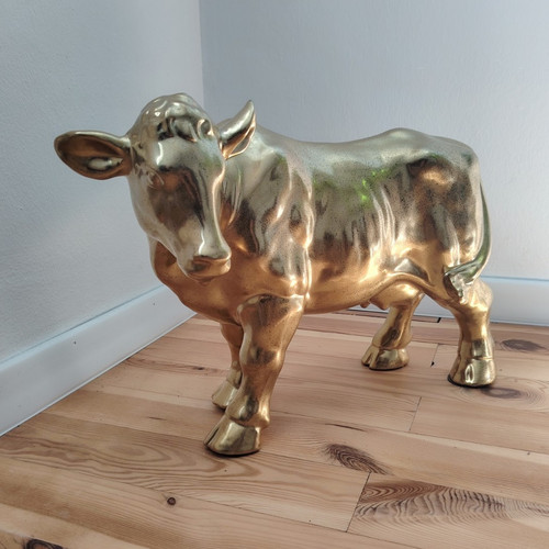 Dekofigur kuh optik gold - dekofigur,