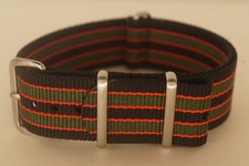 NATO Strap Armband /  24 mm Goldfinger orange grün schwarz 7876