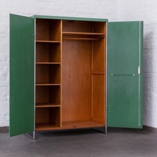 Bauhaus Kleiderschrank, Entwurf John Hagemann für Thonet Mundus, originaler Lack