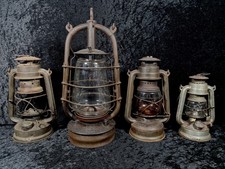 4 Petroleumlampen Konvolut Feuerhand 2x  275, 175 und BAT 2850 Sturmlaterne