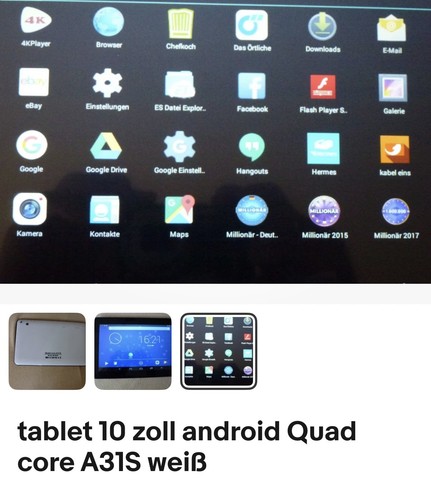 Tablet zoll android quad - 10,