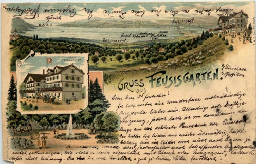 Gruss aus feusesgarten litho - aus,