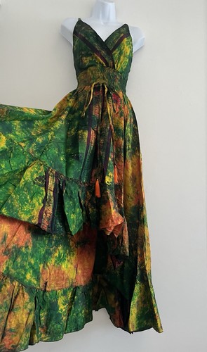 Seide kleid maxi - seide, lang