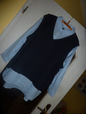 Langarmshirt, Bluse, Lagenlook, Two-in-one, Pullover, Gina Benotti, Gr 48/50