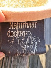 Naturhaardecke, Kamelhaar und Schurwolle 182cm x141 cm hellbraun