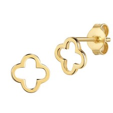 Kleeblatt Gold-Ohrstecker 333
