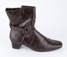 Jana Damen Stiefelette Dunkelbraun 7,5 H Weit ANTIshokk - Top Zustand