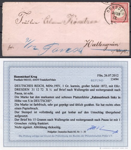 Deutsches reich 1872 19iv - reich,
