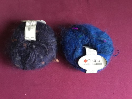 Gedifra kid mohair wolle - kid, blau