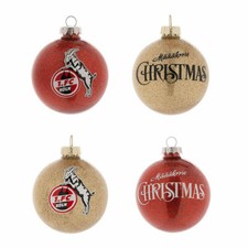 Weihnachts/Christbaum-Kugeln 4-er Set  1.FC Köln Fussball Fanartikel 