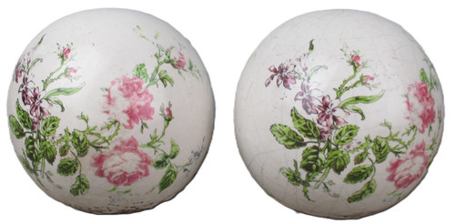 2er set dekokugel rosen - set,
