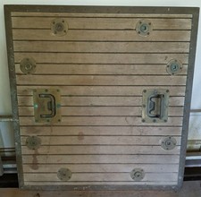 ANTIK, Bootsluke 101x108cm, Teak, Mahagoni, Bronce, MJ-Boot, Marine, Tischplatte