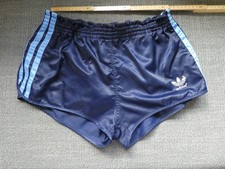 Blau  Vintage Adidas  Short Glanz Sprinter Shiny Fußball Shorts Herren  5