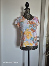 Damen T Shirt mit Blumen und