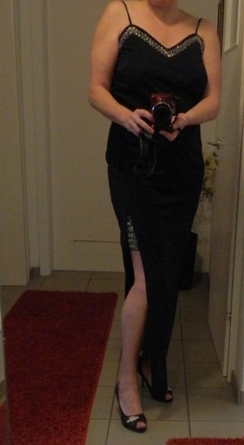 Partykleid lang dunkelblau - partykleid,, lang,
