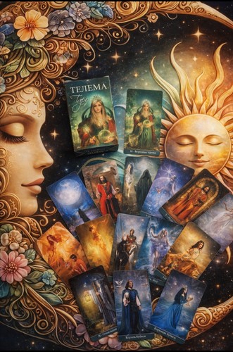 Tarotkarten set mit - tarotkarten-set, (3-teilig)