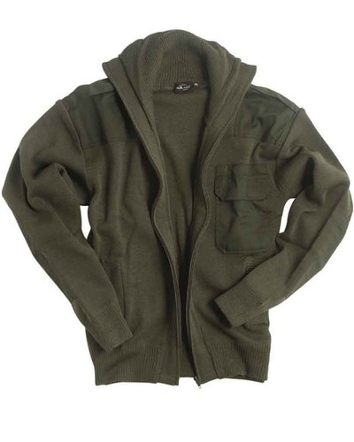 Strickjacke miltec oliv - strickjacke,