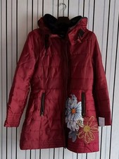 Winterjacke Desigual Blumen Goldlitze Größe 42 Neu