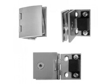 2x Glastür Scharnier 6mm 8mm Türbeschlag Türband Holz Glas Vitrine Edelstahl