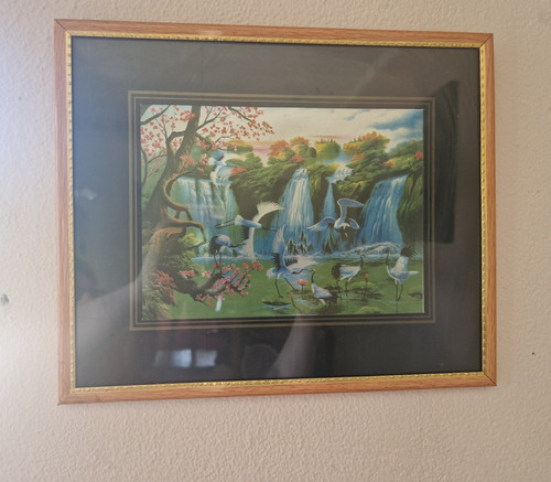 Gerahmtes wandbild wasserfall - gerahmtes,