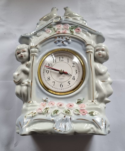 Vintage kaminuhr aus - vintage, porzellan