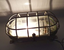 Alte Bunkerlampe Gitterleuchte Ex Geschützt E27 Loft Industrie Design 