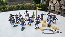 Timpo Toys 17 Figuren Western ACW Union Soldaten Nordstaaten Blauröcke 