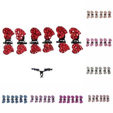 6 x Mini Haarklammern Strass